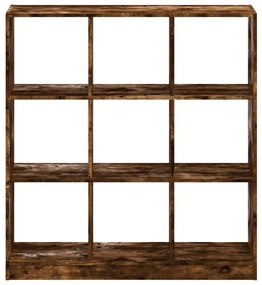 füstös tölgy színű szerelt fa könyvespolc 102 x 32 x 108 cm