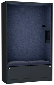 Sally 1150mm korpus Antracytowy - siedzisko Granatowy