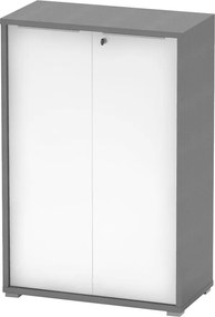 Szekrény, grafit/fehér, RIOMA NEW TYP 09
