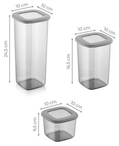 Élelmiszertartó doboz szett 3 db-os – Hermia
