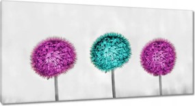 Vászonkép 115x55 Lila pitypangok