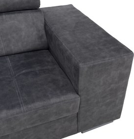 Ülőgarnitúra, szürke, balos, MALAGA