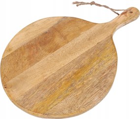 Vágódeszka kerek 40cm mangófából sajt snackek tálalásához