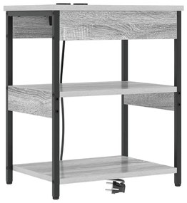Éjjeli Szekrények 2 pcs Szürke sonoma 41 x 31 x 51 cm Faanyag
