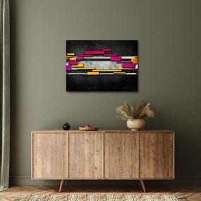 Egy kép a színes absztrakció fekete alapon (70x50 cm)