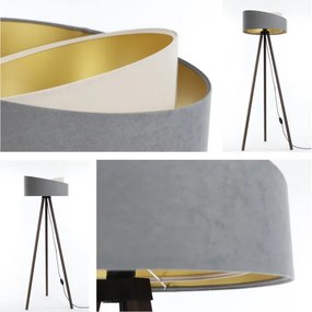 Állólámpa GALAXY 1xE27/60W/230V szürke/barna