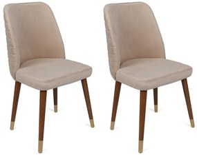 Hugo Cream and Walnut étkezőszék szett, 4 db