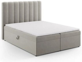 Szürke boxspring ágy tárolóhellyel 160x200 cm Gina – Milo Casa