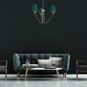 Csillár rúdon VICTORIA 3xE27/60W/230V zöld