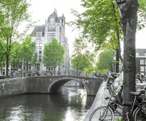 Poszter 60x50cm Csatorna Amszterdam városon át 9, Assaf Frank