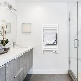 Elektromos törölközőszárító radiátor 500W - FEHÉR