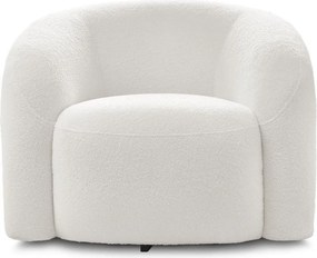 Fehér forgó buklé fotel Elina – Bobochic Paris