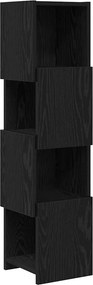 vidaXL Sarokszekrény Fekete tölgy 25,5x25x102cm Faanyag