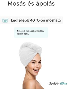 Gyorsan száradó frottír hajturbán piros, 100% pamut