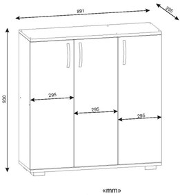 Sinem cipőtároló 93x89 cm barna/fehér