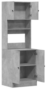 betonszürke szerelt fa konyhaszekrény 60 x 50 x 180 cm