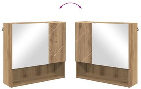 Fürdőszoba bútor szett 2 pcs kézműves tölgy 61 x 35 x 64 cm