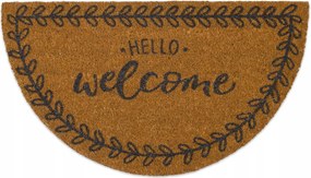 Lábtörlő a ház bejáratához, félkör alakú, kókusz 40x70 x1,5 cm