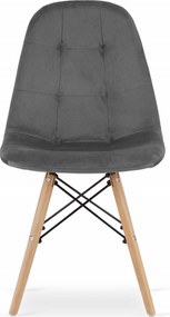 AKCIÓ Szürke bársonyos étkezőszék DUMO II. minőség