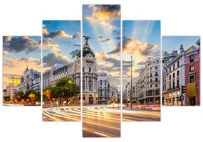 Kép - Calle Gran Vía, Madrid, Spanyolország (150x105 cm)