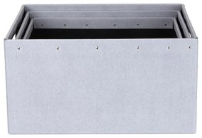 Világosszürke karton tárolódoboz szett 3 db-os Ture – Bigso Box of Sweden