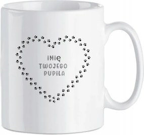 Bögre Szív Mancsokkal Kutyád neve 330 ml