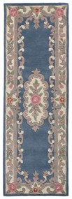 Aubusson kék gyapjú szőnyeg, 67 x 210 cm - Flair Rugs