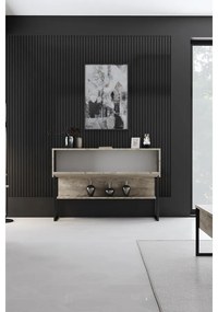 Komód Luxe - Travertine, Black