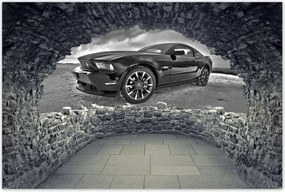 Poszterek 60x40 Ford Mustang a hóban Autó Klasszikus Made in Usa