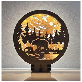 Li-Go 23595/DUB2 - Fényerőszabályozható LED asztali dekoráció LED/12W/230V 20x22 cm tölgy