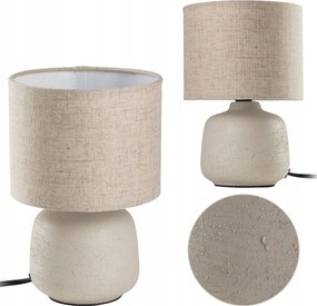 Éjszakai Lámpa Szövet Lámpaernyővel 21,5 cm Alacsony Kő Lámpa Scandi