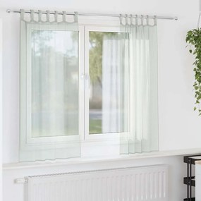vidaXL 2 db világosszürke fátyolfüggönyök hurokkal 140x140 cm