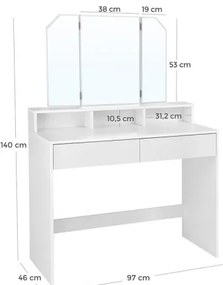 VENUS fésülködőasztal fehér