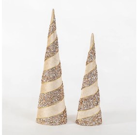 KÉSZLET 2x Karácsonyi dekoráció 40/50 cm fa