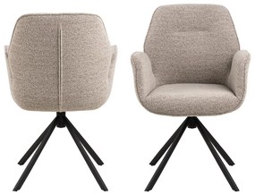 Sötétszürke kárpitozott étkezőfotel Aura – Actona