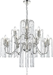 DAR LIGHTING DAN1238 DANIELLA Kristály Csillár Polírozott nikkel E14 IP20