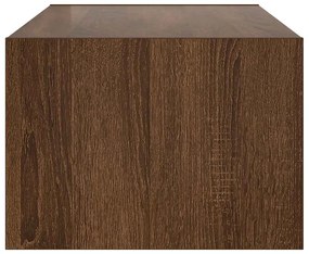 TV szekrény LED világítással barna tölgy 100X35,5x25 cm