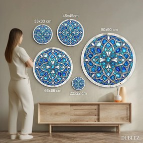 DUBLEZ | Fából készült mandala kép - Cirkón