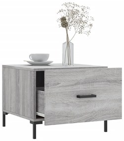 2 db szürke sonoma szerelt fa dohányzóasztal 50 x 50 x 40 cm