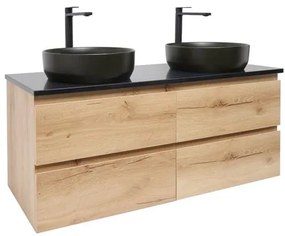 SAT B-Way Fürdőszobaszekrény mosdóval 119x50x45 cm tölgy matt BWAY2120OAKTKUBB