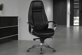 CONTINENTAL bőr irodai szék - fekete
