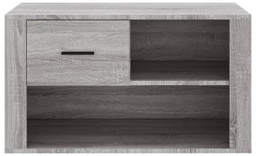 szürke sonoma színű szerelt fa cipősszekrény 80x35x45 cm