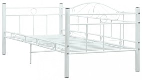 fehér fém kanapéágy-keret 90 x 200 cm