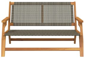 Kerti pad Szürke 122x76x73.5 cm Tömör akácfa