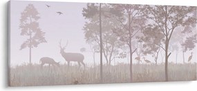 Kép - Monokróm erdő (120x50 cm)