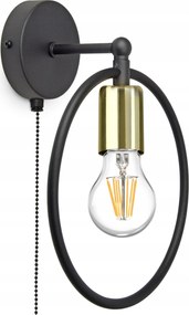 Fali lámpa Ring Arany Réz Króm E27