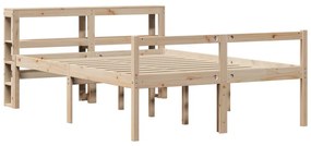 tömör fenyőfa ágy időseknek fejtámlával 140 x 190 cm