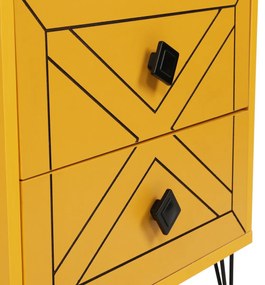 Luna Yellow éjjeliszekrény