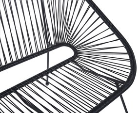 Fekete rattan kerti pad 114 cm ACAPULCO Beliani