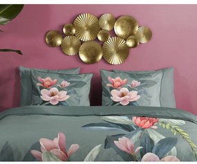 Rose zöld organikus pamut kétszemélyes ágyneműhuzat, 200 x 220 cm - Descanso